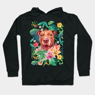 Tropical Red Pit Bull Pitbull 1 Hoodie